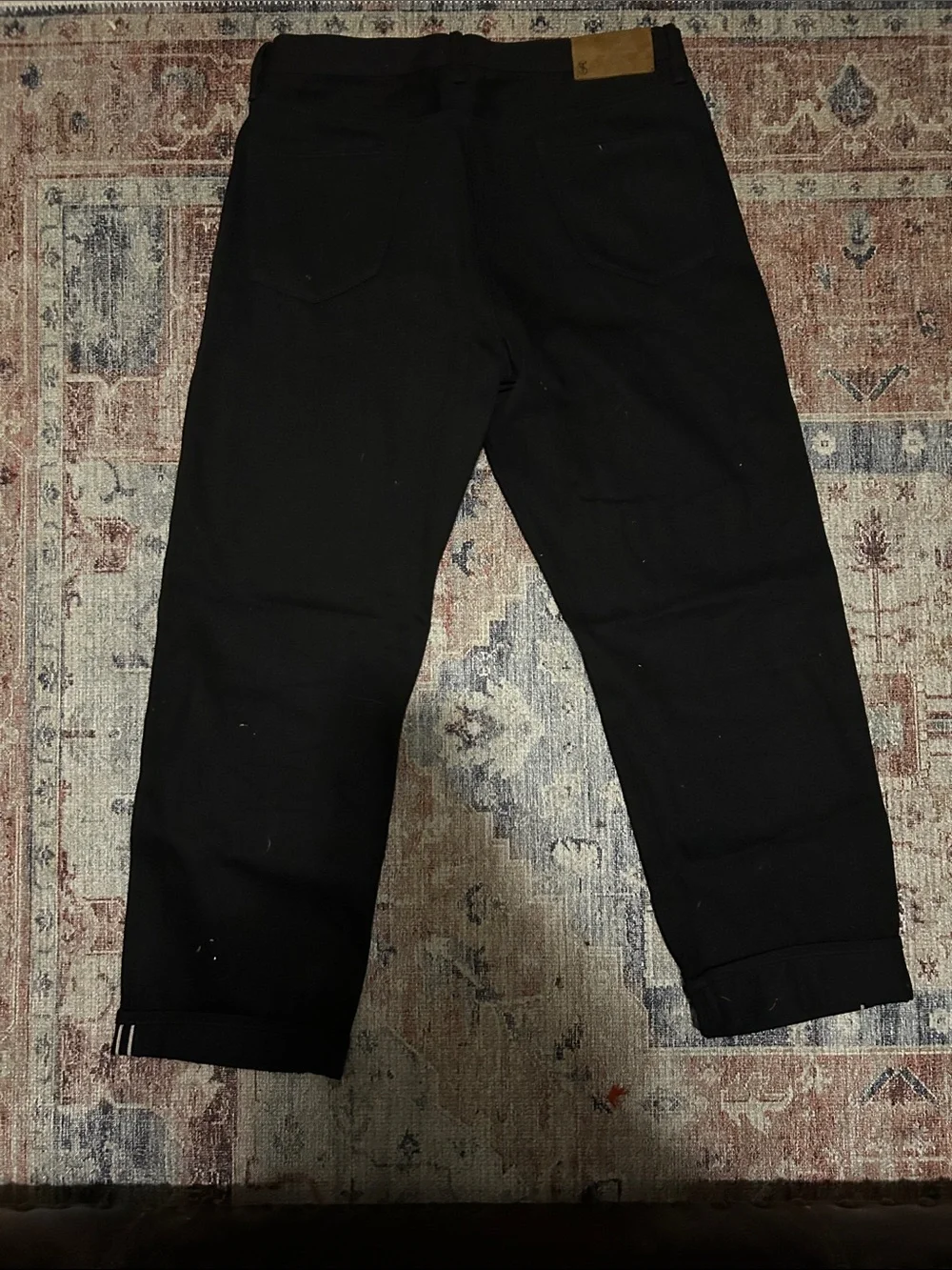 Pleated Selvedge Relaxed Fit Denim